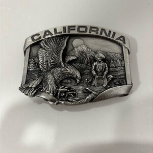 Vintage 1984 Siskiyou Bergamot Hand Crafted Buckle California Gold Rush